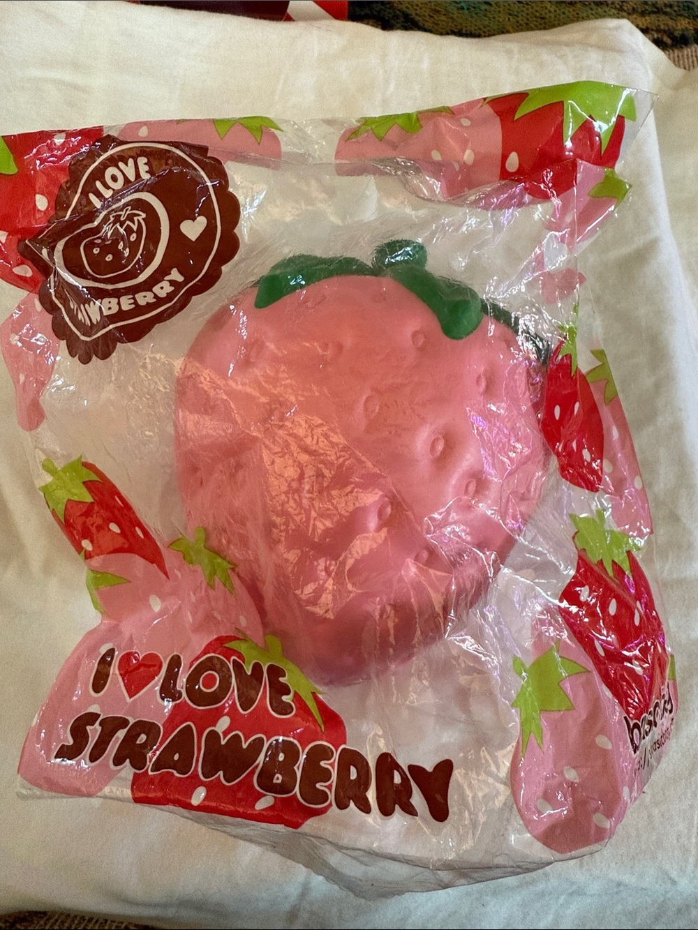 RARE LICENSED IBloom Pink Strawberry Squishy